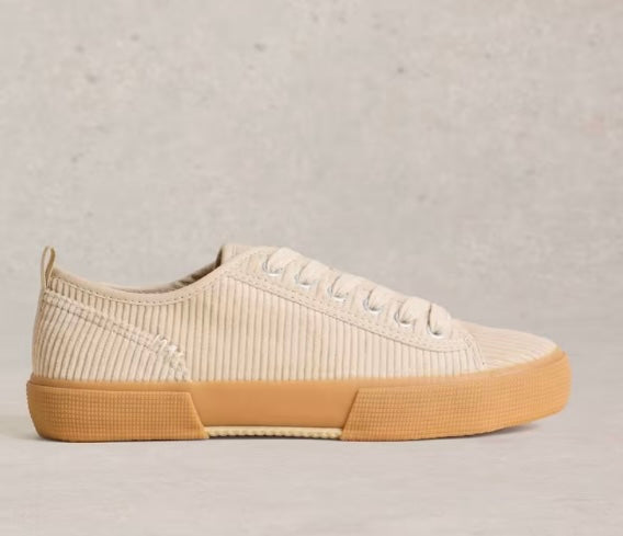 LIGHT NATURAL PIPPA CORD LACE UP TRAINER