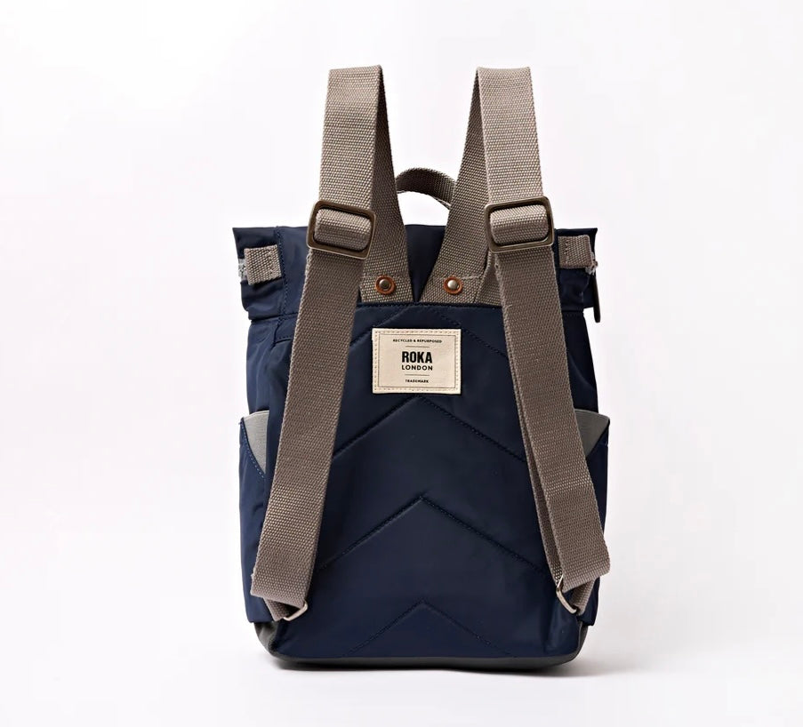 CANFIELD B RECYCLED NYLON SMALL BACKPACK MIDNIGHT STRIPE