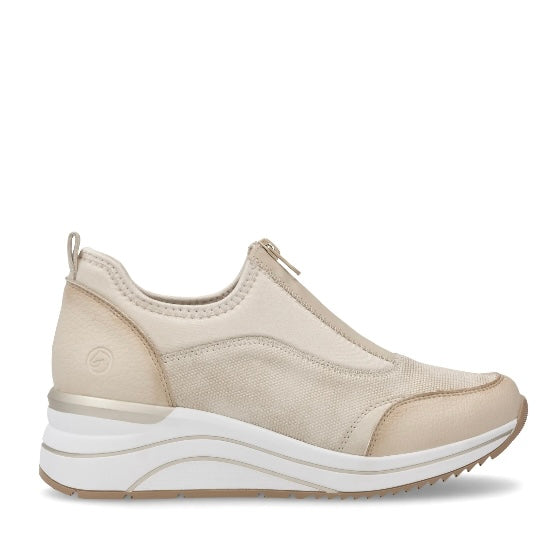 Rieker Women's Beige Zip Trainers N9553-60