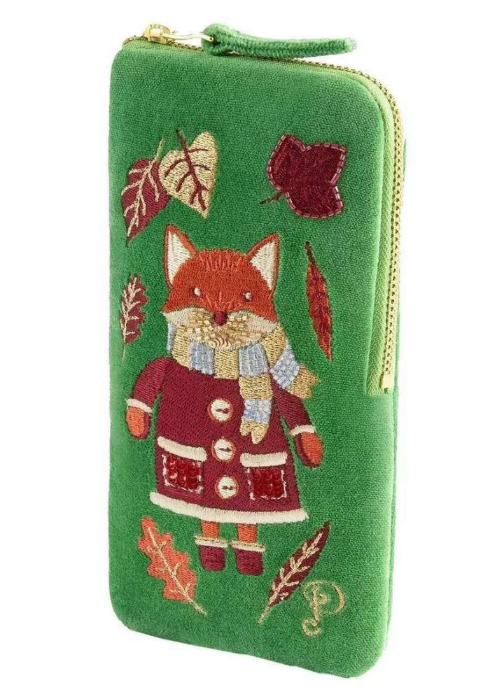 VELVET SUNGLASSES CASE COSY FOX FERN