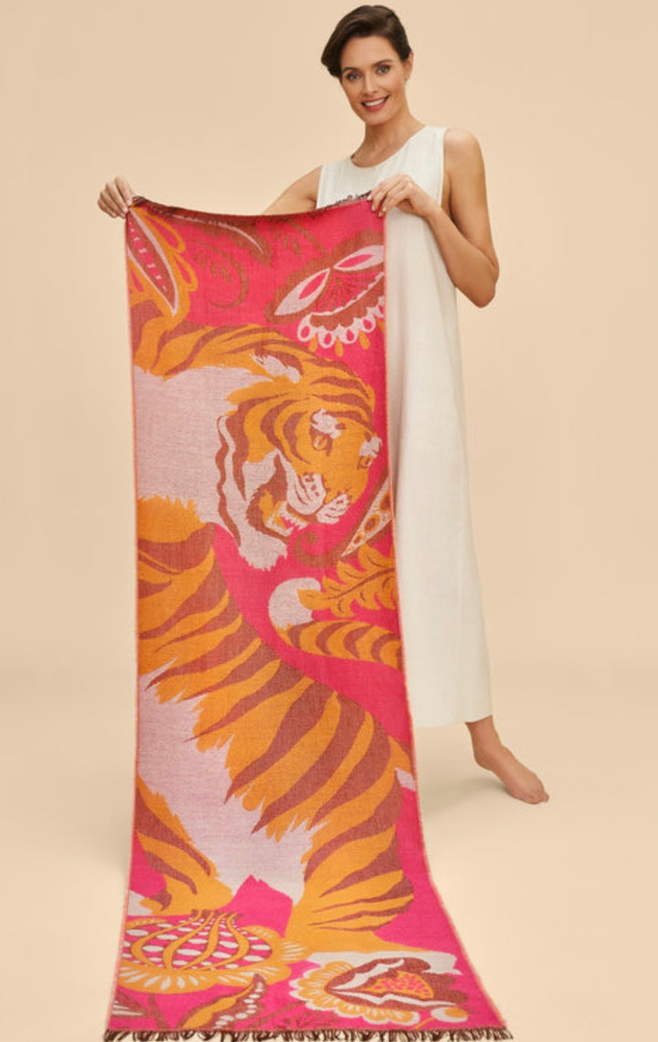 THRILL OF THE TIGER WOVEN SCARF