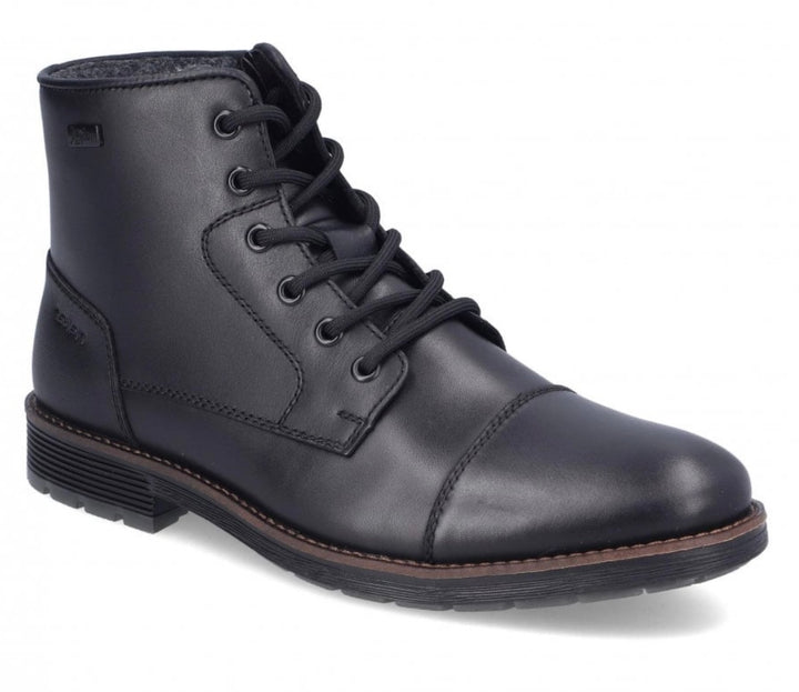 MENS BLACK LACE UP BOOT WITH ZIP