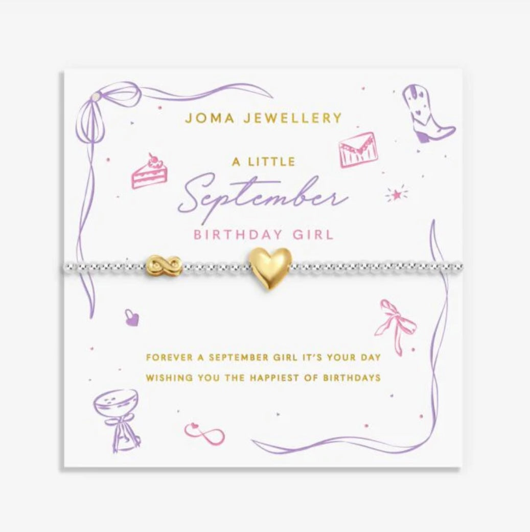 A LITTLE SEPTEMBER BIRTHDAY GIRL BRACELET