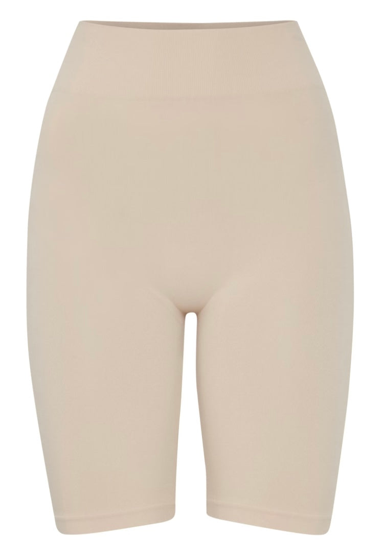 OXFORD TAN LESSI SHAPE KNITTED SHORTS