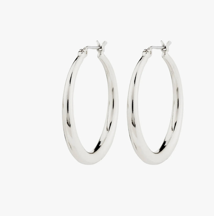 JORUN HOOP EARRINGS SILVER PLATED