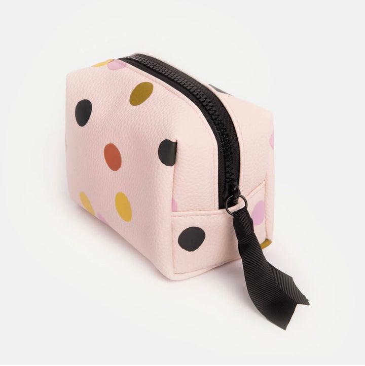 PINK DOTTY MINI CUBE COSMETIC BAG