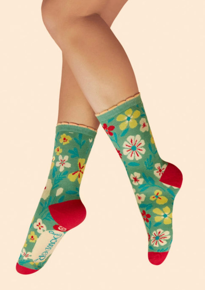 SAGE BLOOMING LOVELY ANKLE SOCKS