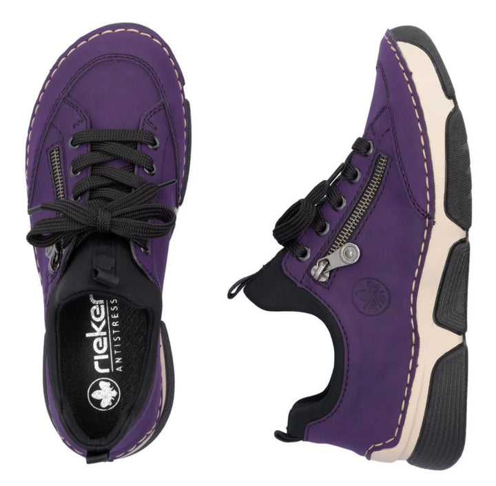 LADIES PURPLE SLIP ON TRAINERS