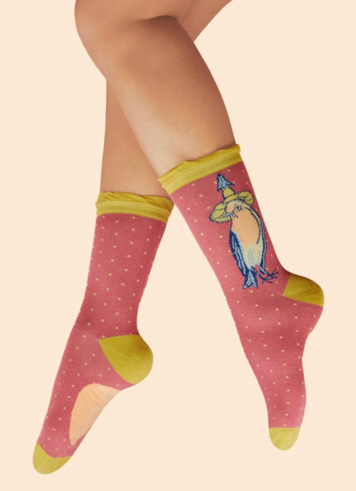 ROSE ROBIN WITH STYLE ANKLE SOCKS