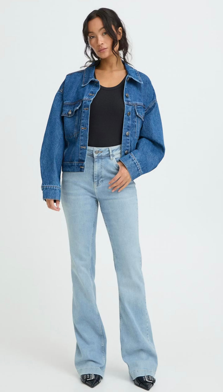 LIGHT BLUE DENIM BECCA BOOTCUT LEG JEAN