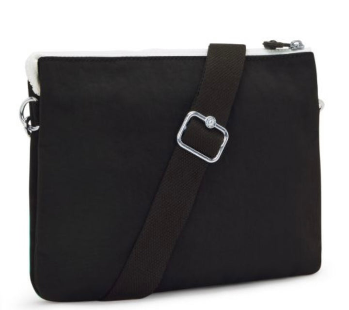 GREEN & BLACK BLOCK COLOUR CROSSBODY BAG