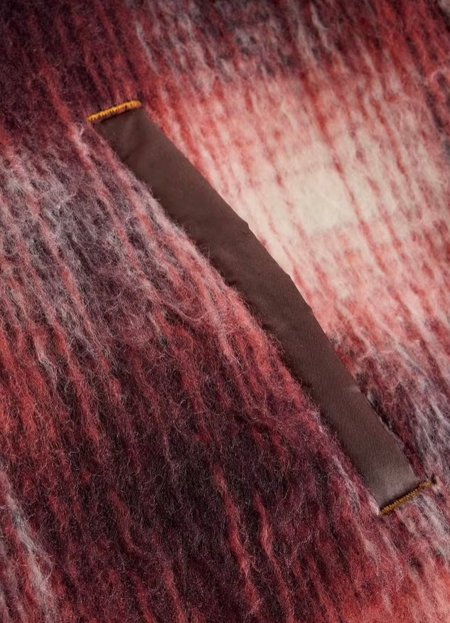 PLUM MULTI MARLOWE REVERSIBLE COAT