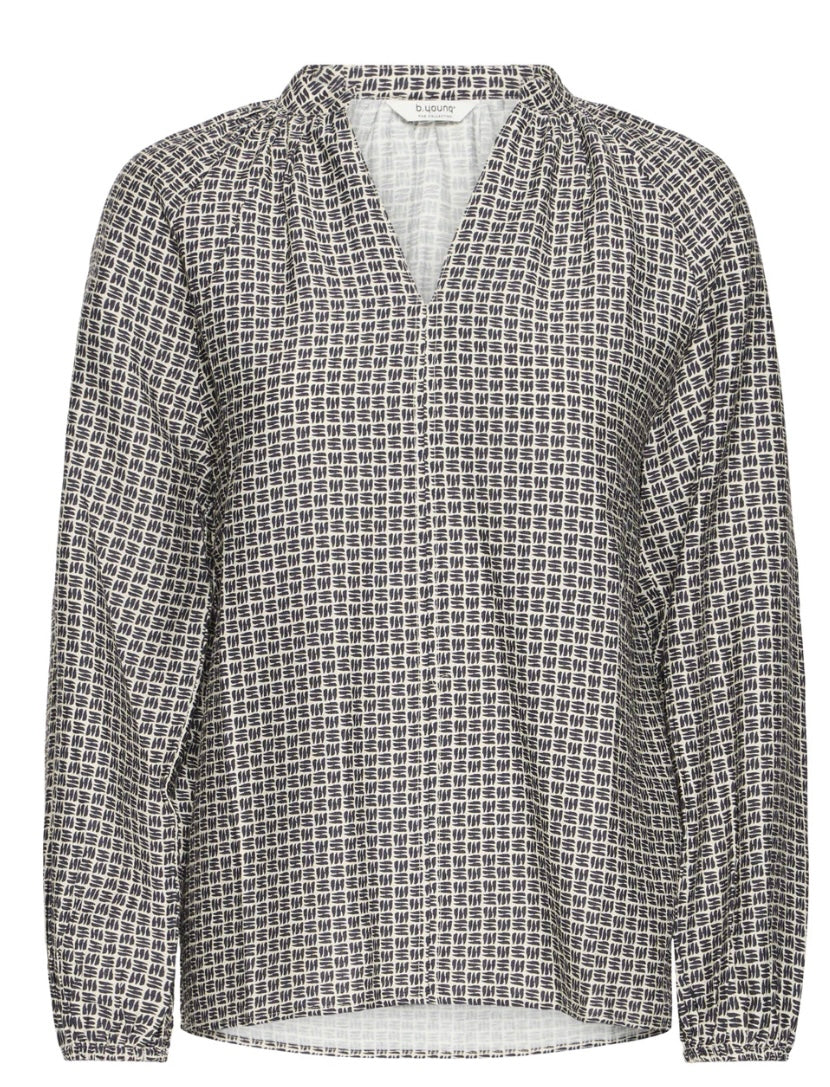 ASPHALT GEOMETRIC IKAIA BLOUSE