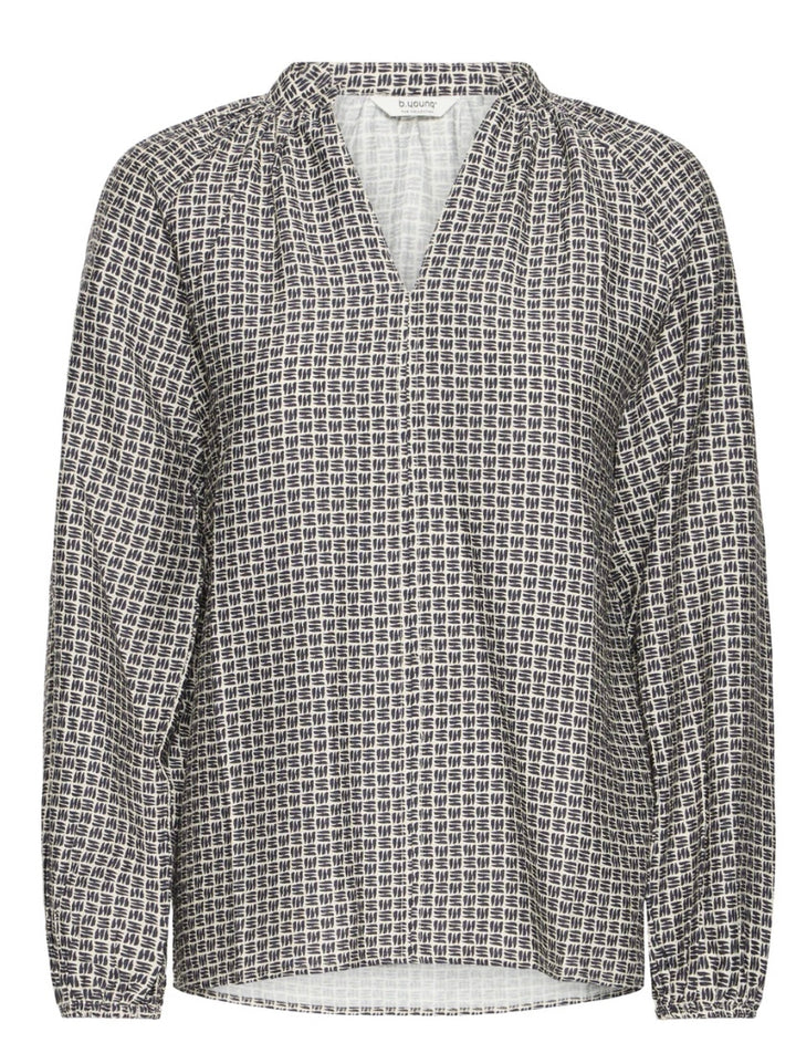 ASPHALT GEOMETRIC IKAIA BLOUSE