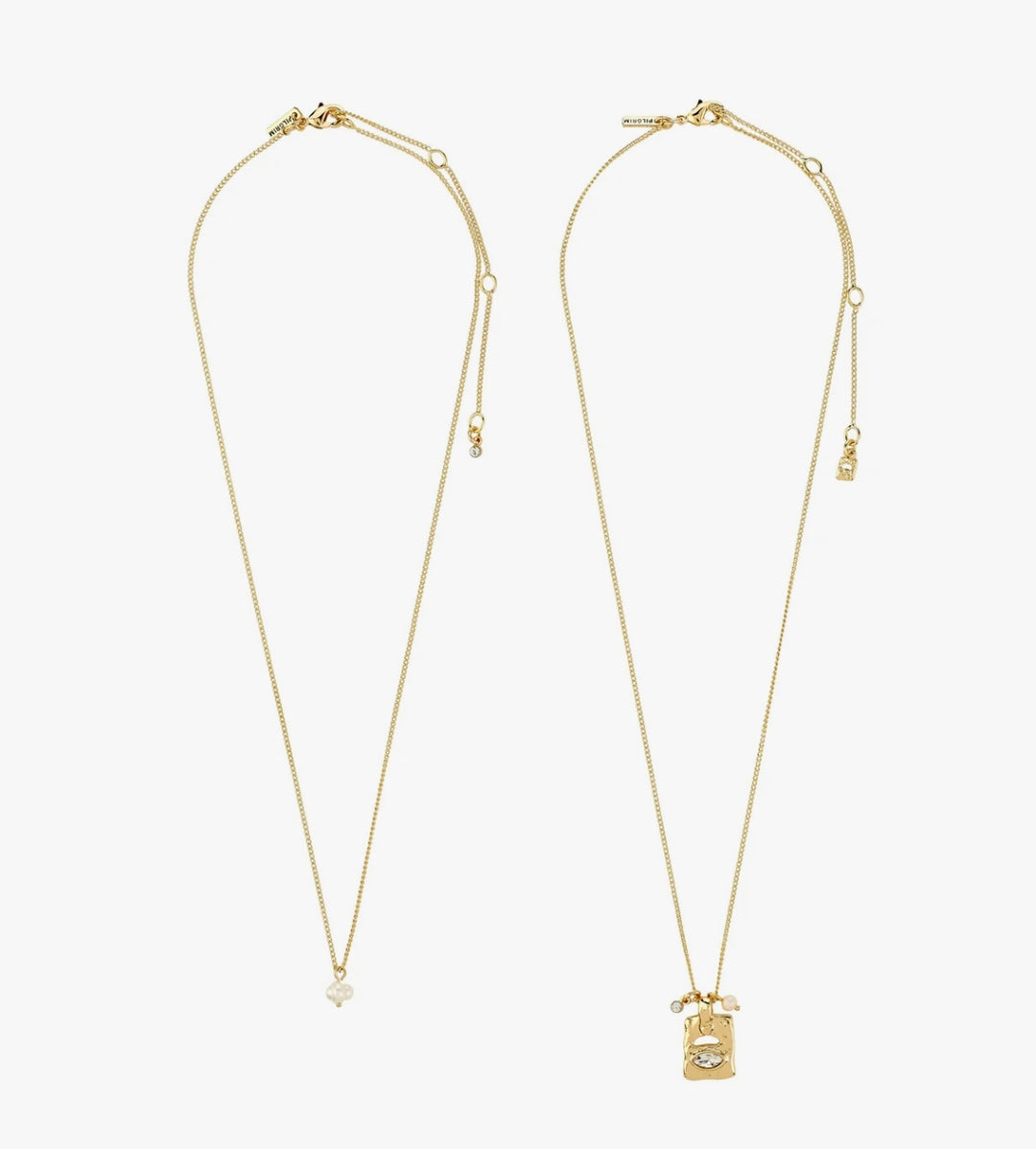 FIRE 2 IN 1 GOLD PLATED NECKLACE