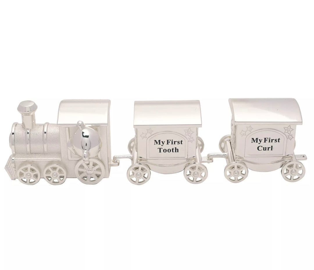 SILVER PLATED FIRST TOOTH & CURL TRAIN CARRIAGE SET