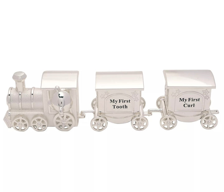 SILVER PLATED FIRST TOOTH & CURL TRAIN CARRIAGE SET