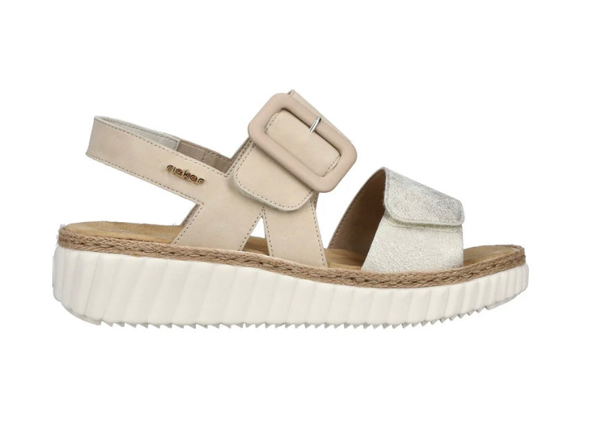 BEIGE VELCRO CHUNKY SANDAL