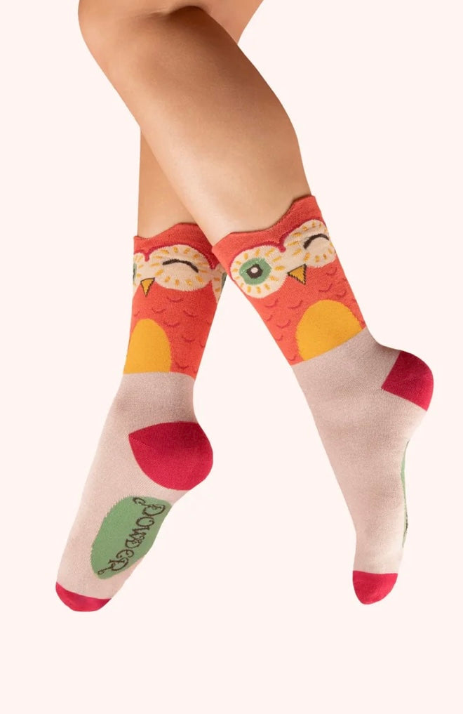CHAR OWL ANKLE SOCK