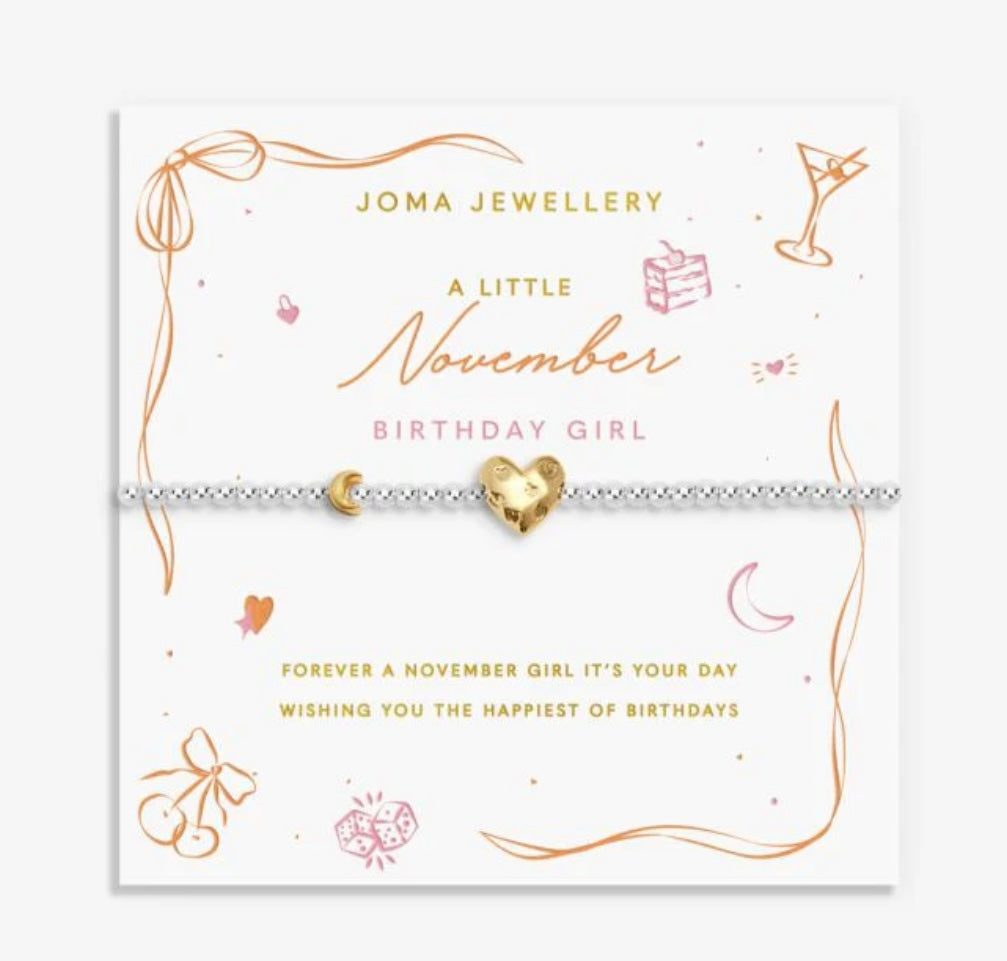 A LITTLE NOVEMBER BIRTHDAY GIRL BRACELET