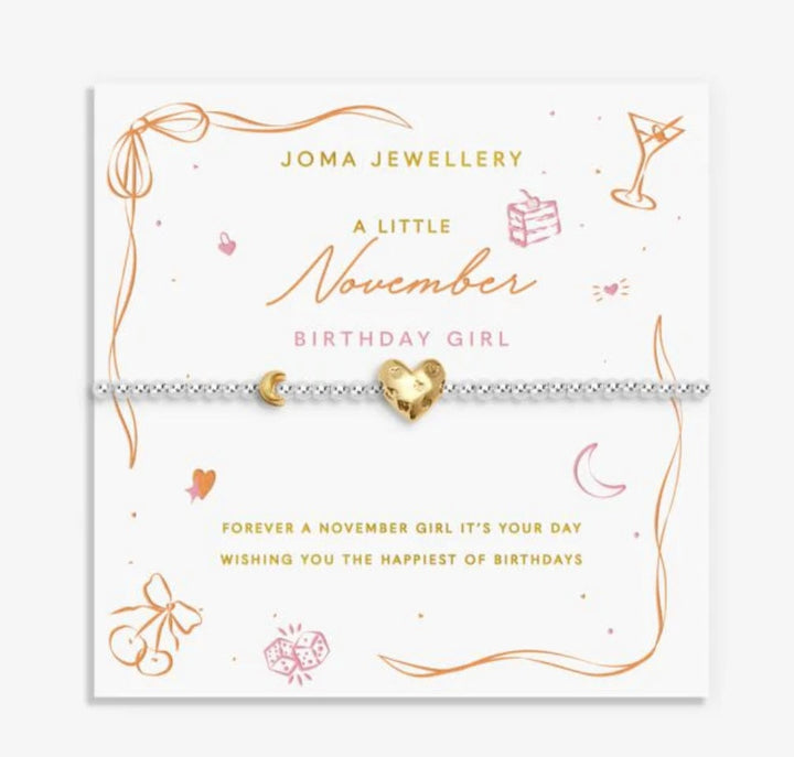 A LITTLE NOVEMBER BIRTHDAY GIRL BRACELET