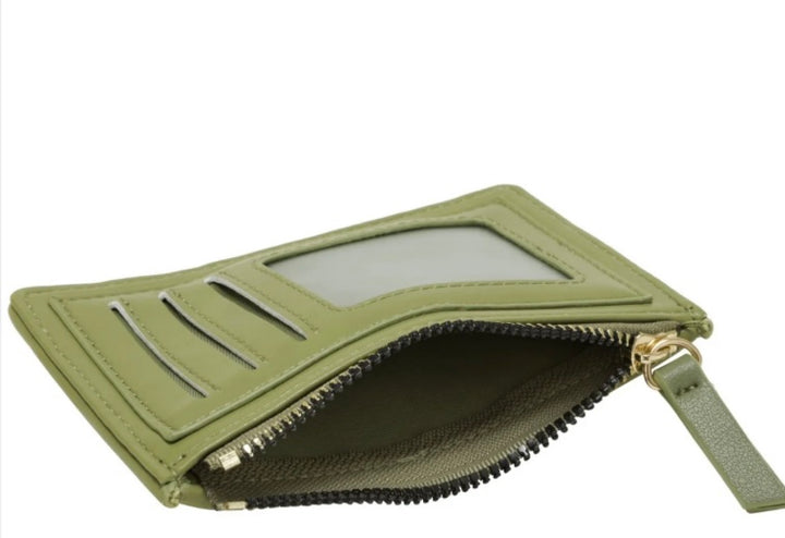 QUILTED CARD HOLDER OLIVE 12134