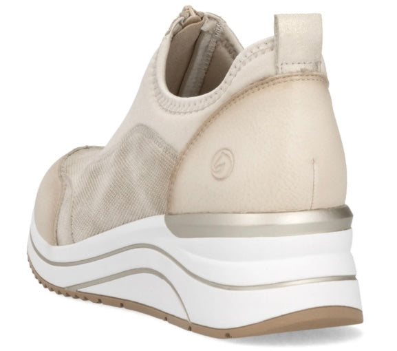 Rieker Women's Beige Zip Trainers N9553-60