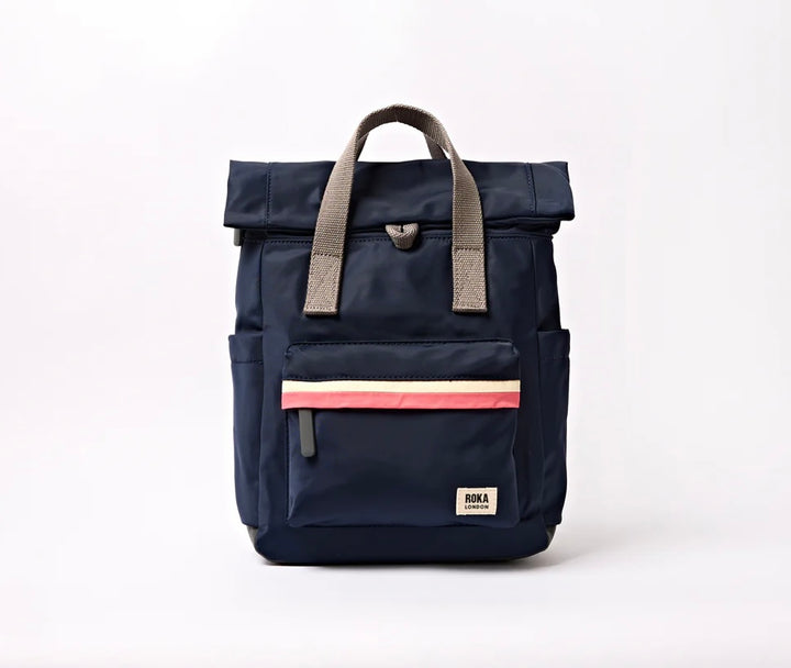 CANFIELD B RECYCLED NYLON SMALL BACKPACK MIDNIGHT STRIPE