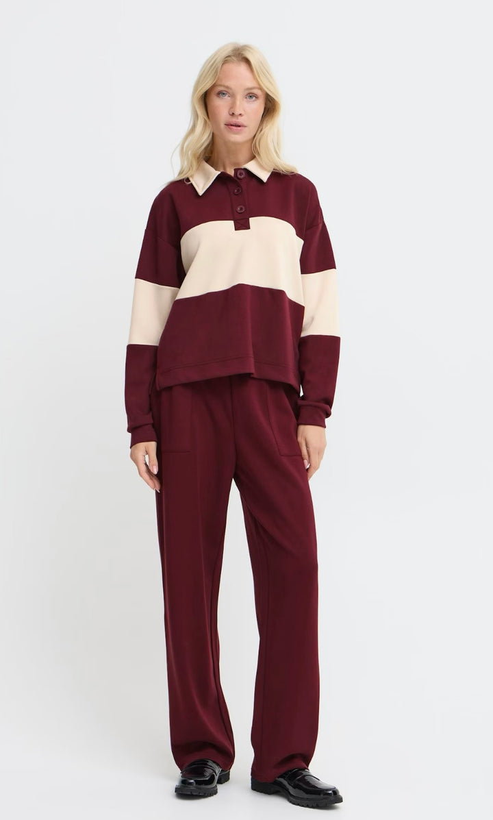 PORT ROYALE PUSTI CONTRAST POLO PULLOVER