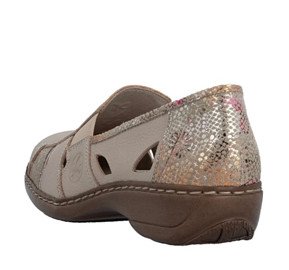 41385-63 BEIGE CASUAL SLIP ON SHOE