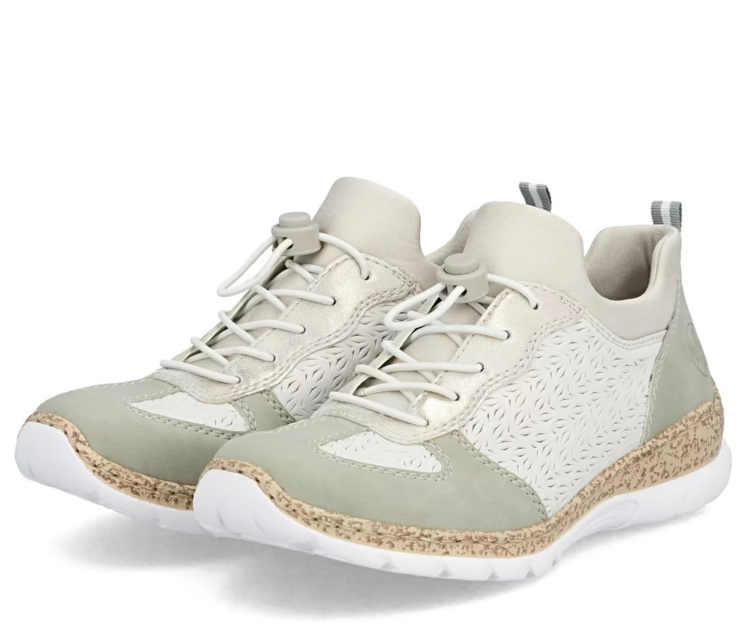 BEIGE ELASTICATED SHOE