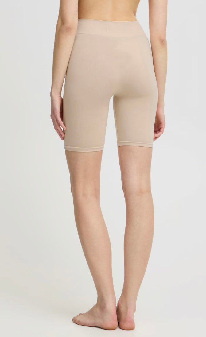 OXFORD TAN LESSI SHAPE KNITTED SHORTS