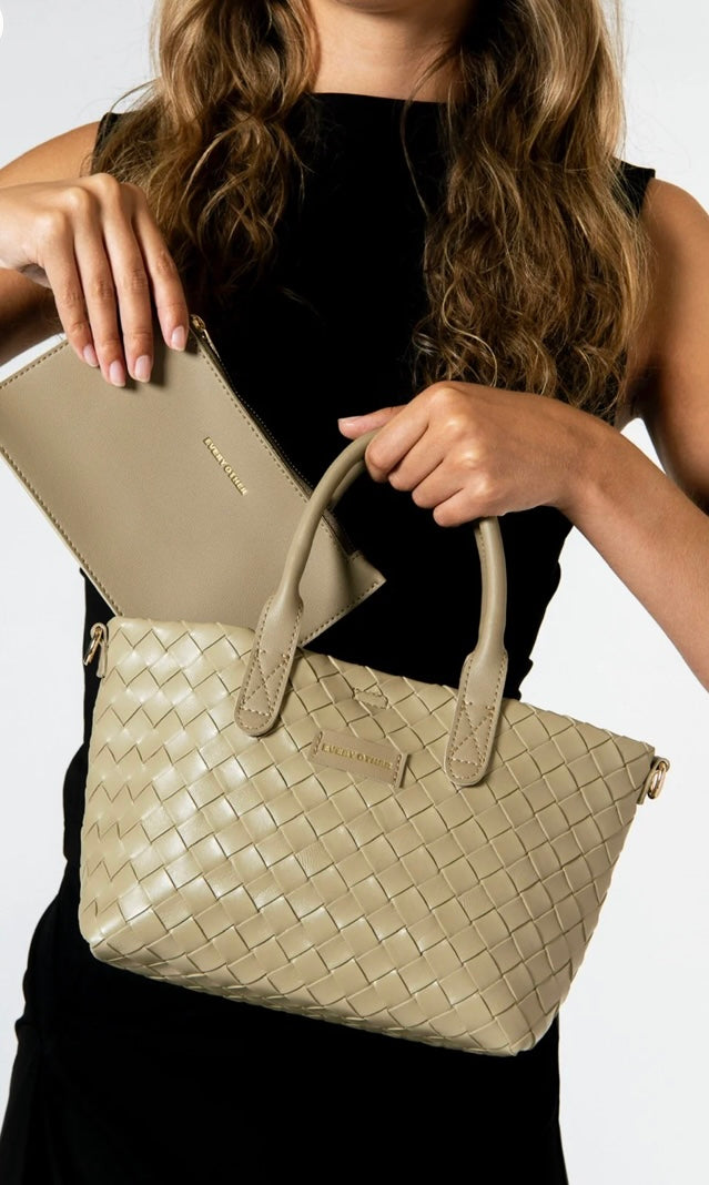 WOVEN GRAB BAG OLIVE 12106