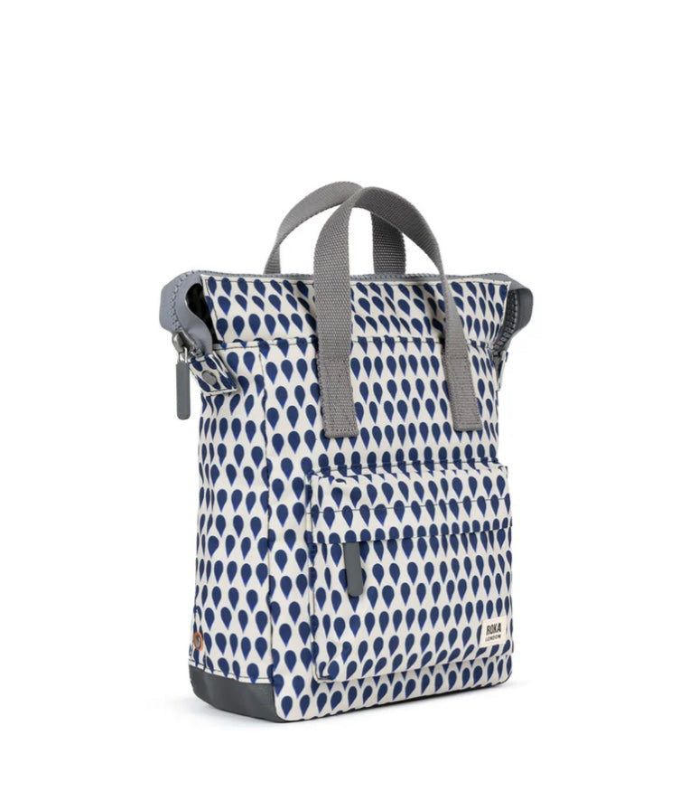 BANTRY B SMALL RECYCLED CANVAS BACKPACK DENIM RAIN