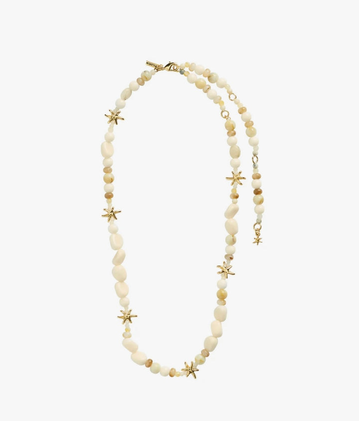 PRISM WHITE & GOLD PLATED NECKLACE