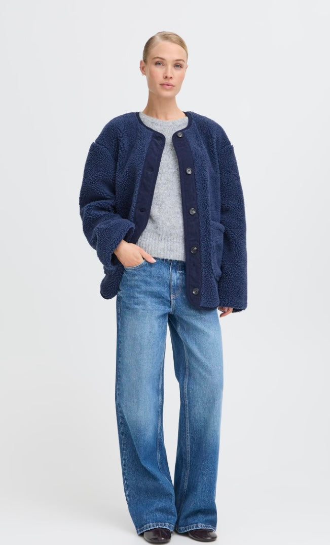 DARK DENIM MIX COTTY JACKET