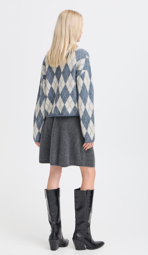 STORMY WEATHER MELANGE NAFTA ARGYLE JUMPER