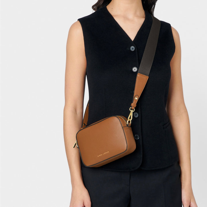 MARNI MINI CROSSBODY BAG IN COGNAC