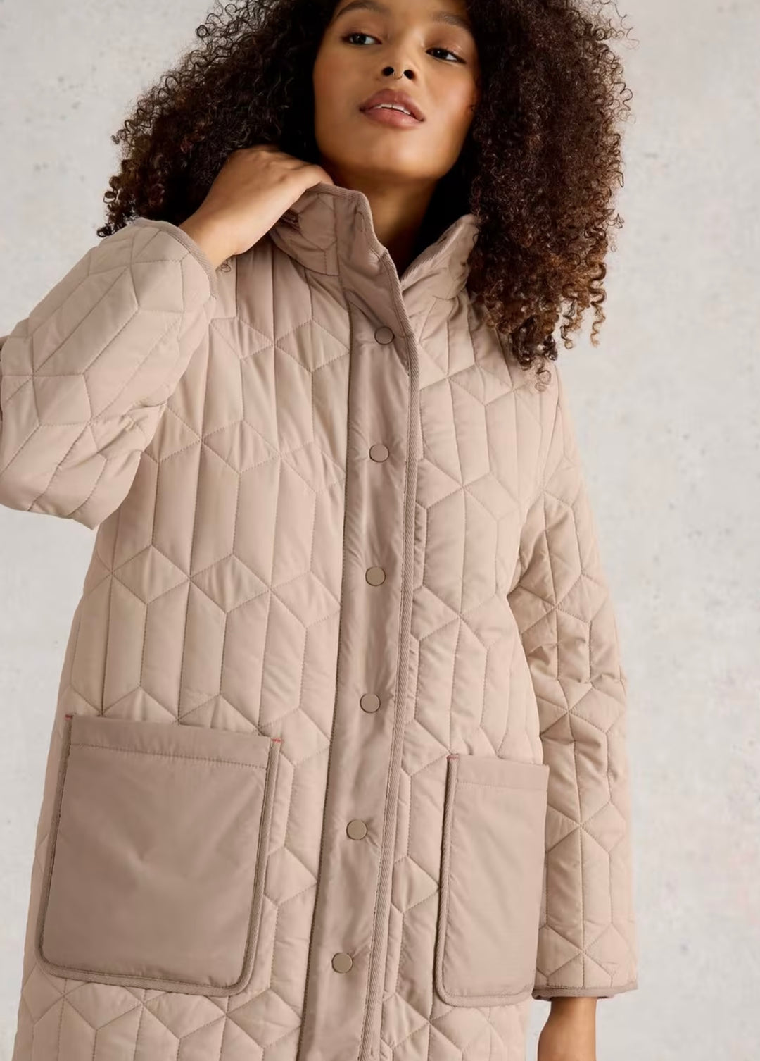 CARMEL BORG LINED QUILTED COAT