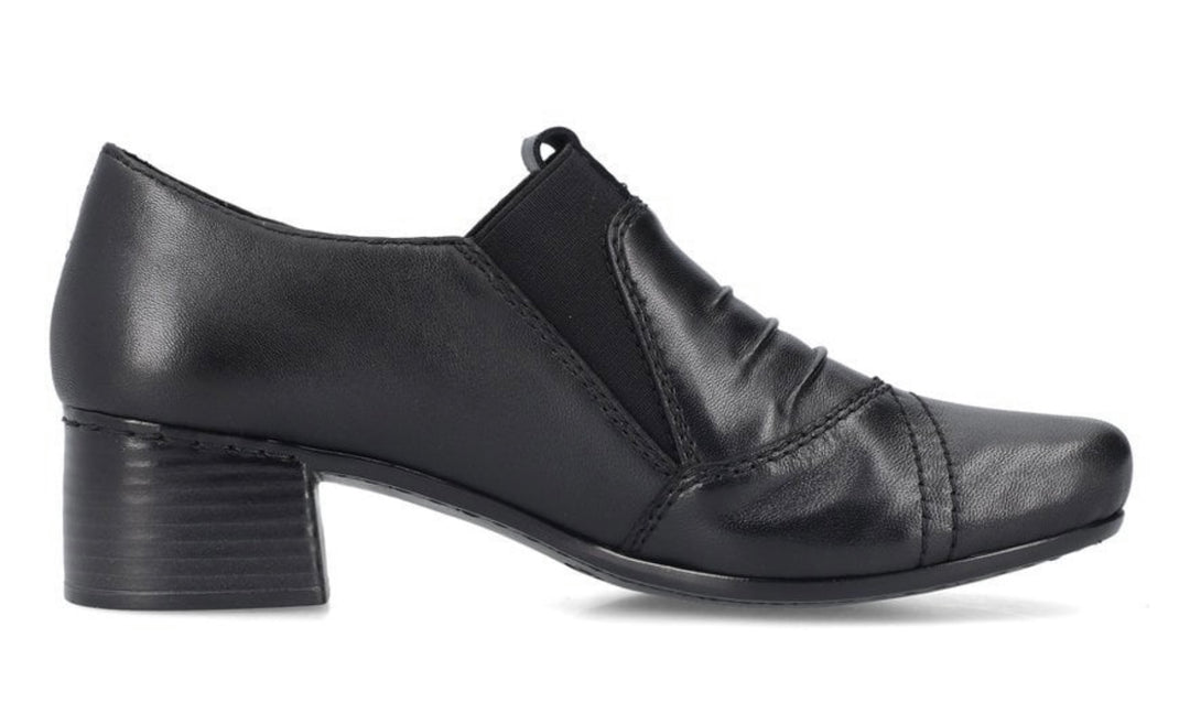 BLACK ELASTICATED LADIES SHOE