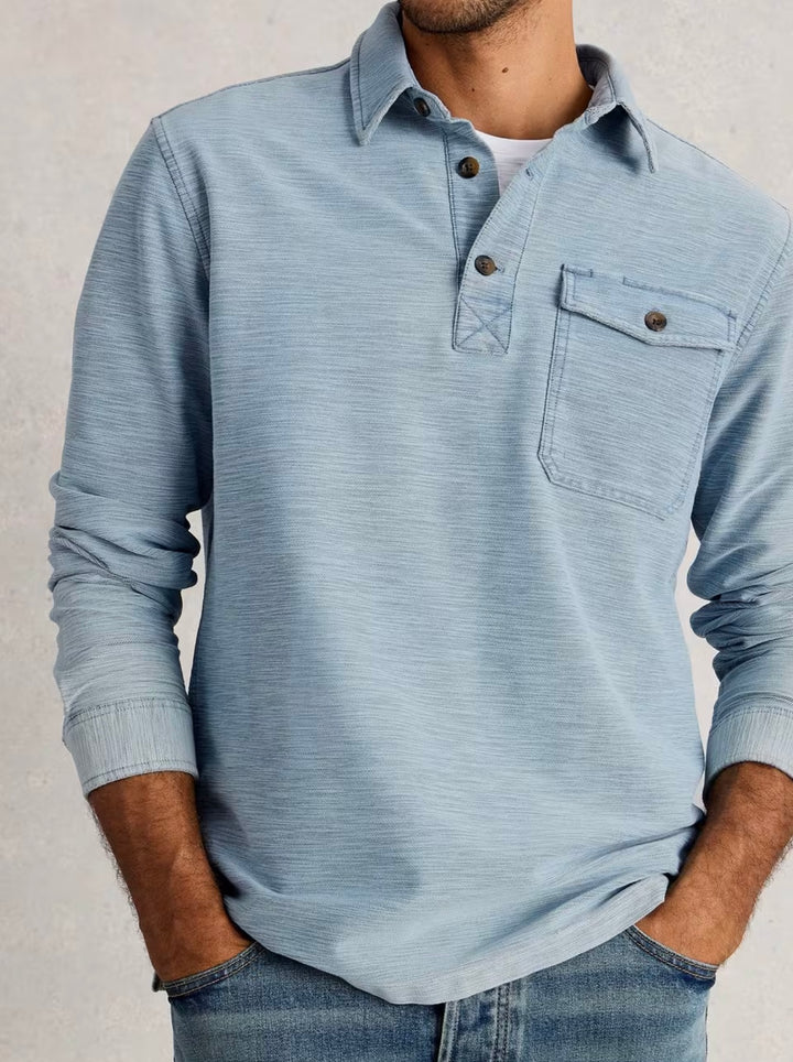 LIGHT BLUE FENTON SLUB POP OVER TOP