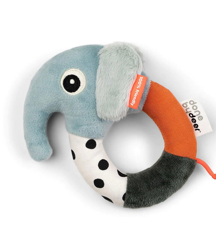 SENSORY RING RATTLE ELPHEE BLUE