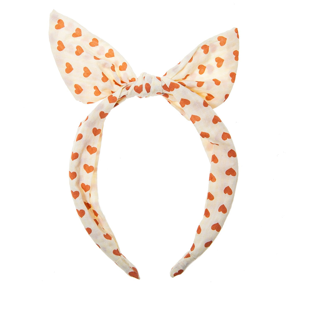 LOVE HEARTS TIE HEADBAND