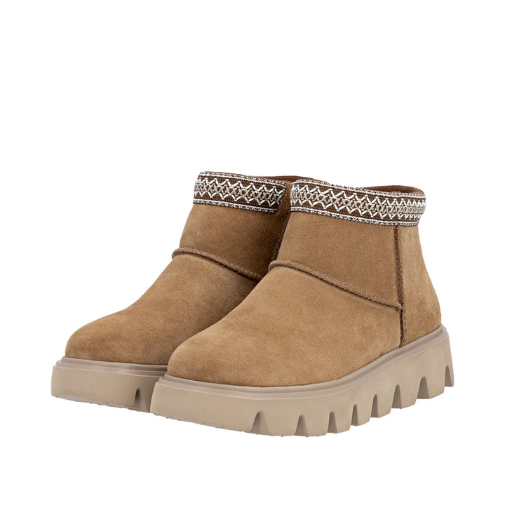 BROWN SUEDE ZIP BOOT