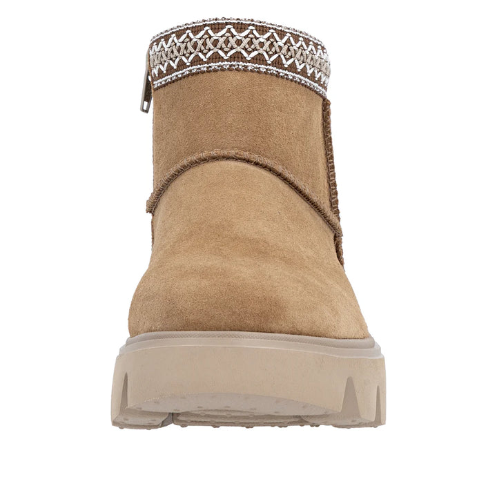 BROWN SUEDE ZIP BOOT