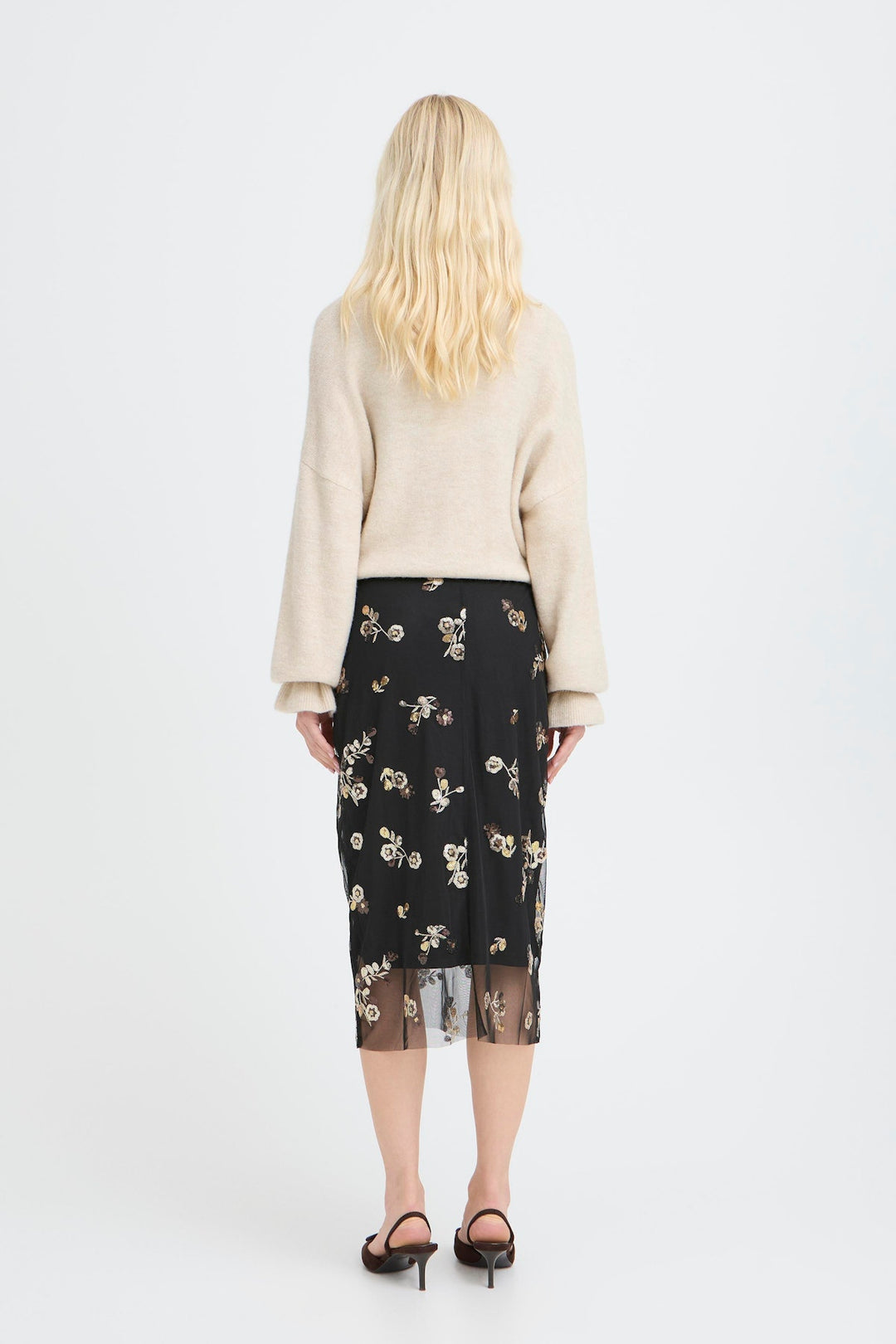 RENAZ PENCIL SKIRT METEORITE AOP