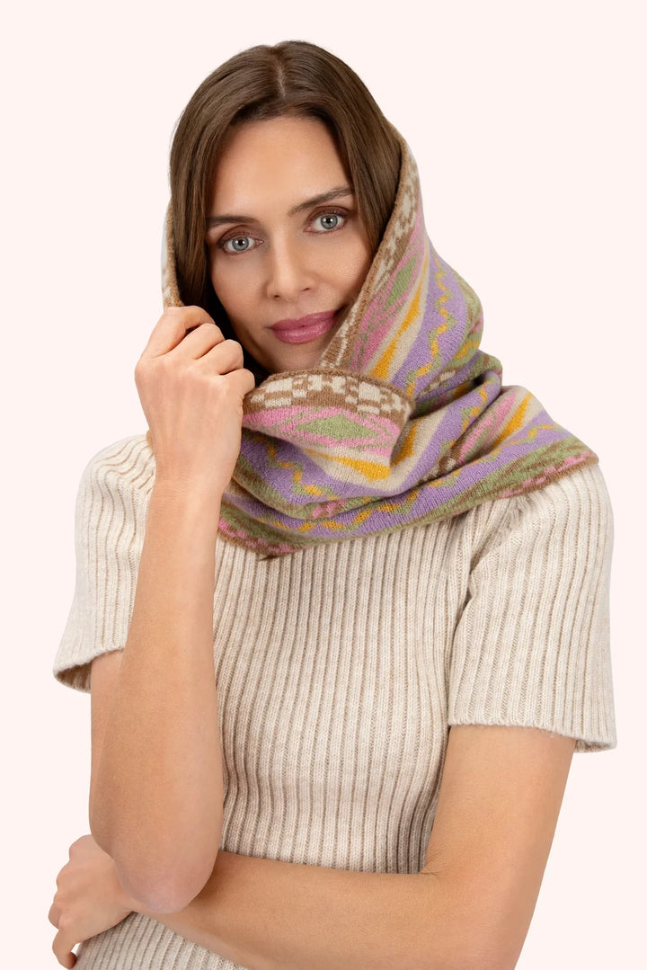 KAYLA FAIR ISLE PASTEL SNOOD
