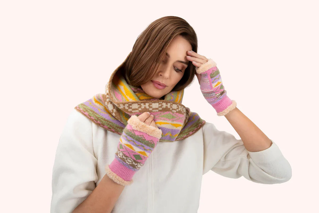 KAYLA FAIR ISLE PASTEL SNOOD