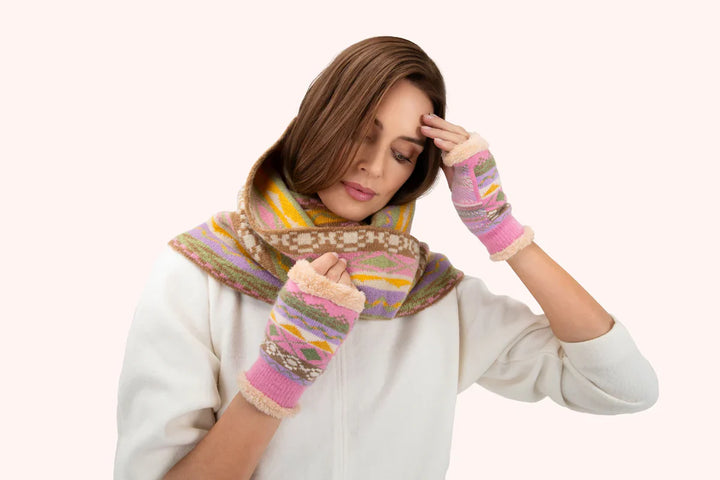 KAYLA FAIR ISLE PASTEL SNOOD