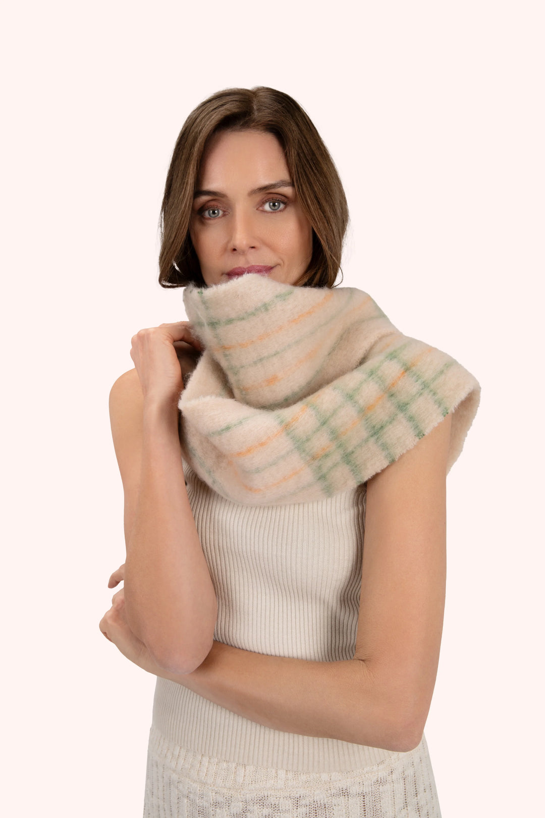 CREAM & SAGE ANGELICA SCARF